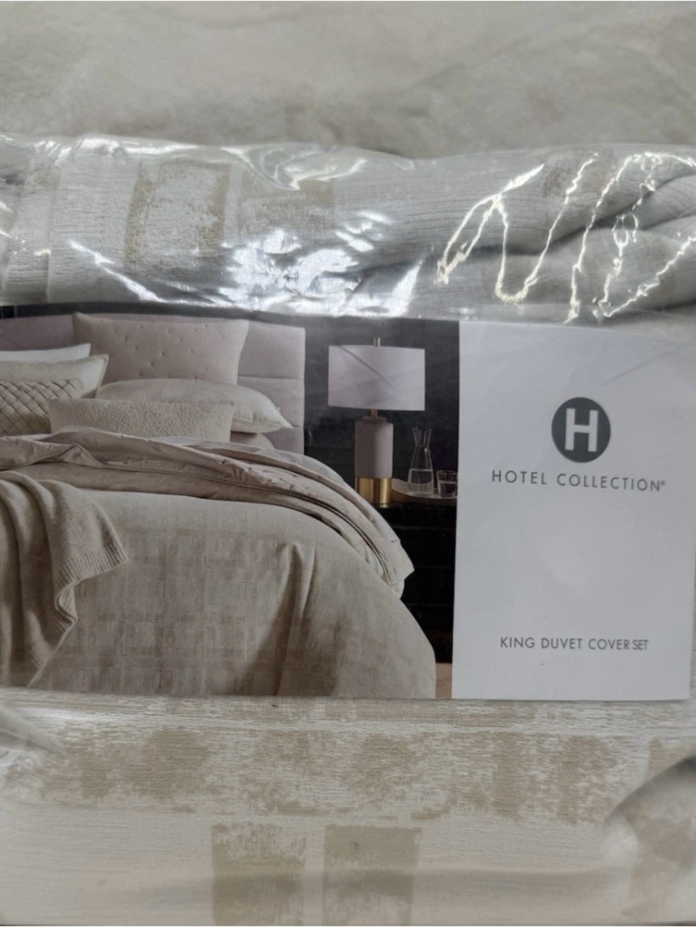 Hotel Collection Cream Textured Comforter Set - Picture 10 of 13